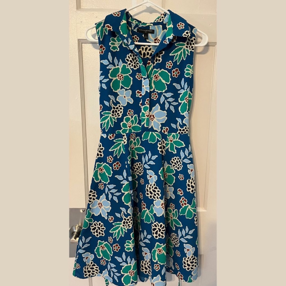 Banana Republic floral collared dress